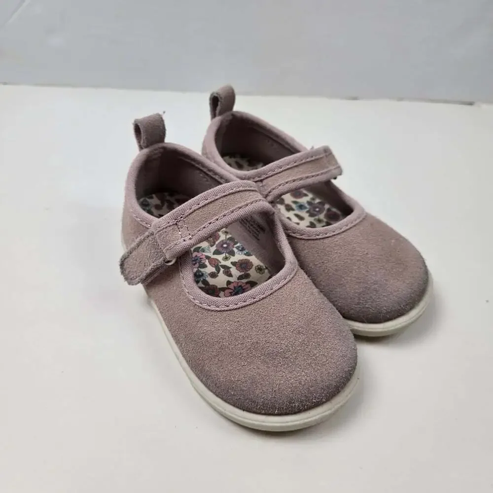 Zara Kids Pink Suede  Mary Jane Shoes Size 22 (6 US)